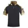 Calzado Camisetas tácticas Hombres Ejército Combate Verde Camuflaje THO CAMISO Hombres Militares Military Capaded Cotton Men's Hunting Outfit Outwear