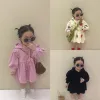 Cleaners Autumn New Baby Girl Long Sweatshirt Cute Flower Kids Hooded Tops Solid Infant Girls Hoodie Cotton Long Sleeve Children Clothing