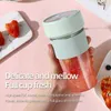 Juicers reseklar USB -uppladdningsbar Blender Cup - 4 bladeffektivitet för perfekta smoothies shakes - bärbar lätt rengöring för gym o o