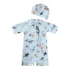 UV Baby Boy Badeanzug Ein Stück Schwimmanzug Rüschen Badeanzug SPF 50 Langarm Kinder Badebekleidung für Mädchen 17 Jahre 240409