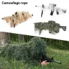 Schoenen Jungle/Desert/Snow Ghillie Rifle Cover Wrap Synthetisch met elastische band Camouflage Airsoft Hunting Blind Ropes 1,4 m CS Gunwraps