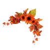 Decorative Flowers Autumn Door Hanging Thanksgiving Wreath Prop Simulated Garland Sunflower Home Decor Imitated Plastic