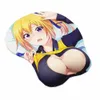 Poussions de souris poignets repose Kawakami Mai Anime 3D Oppai Mouse Pad Rest Y240423