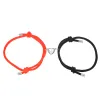 Bangle 2pcs Couples magnétiques Bracelets en forme de coeur Assortir des bracelets réglables Cadeaux d'amant pour la petite amie de petit ami