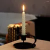 Titulares de velas formaram ferro retro candelabrum cônico portador castlestick home jantar decoração à luz de velas da cozinha y0t2