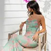 Frauen 2024 Frühling Neues Produkt sexy Rückenless Schnürung mit bedrucktem Hangsgurtkleid für Frauen F42336