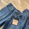 Trendig 23 sommar välsignelse gud casual löst stor storlek denim shorts sport 5-punkt broderade raka mellersta byxor för män 118332