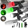 Scopes Vastfire C8 Tactical 4000LMS LALLIGNE DE PLICHE LALLE BLANC LED PISTOL DE TRAVAISE LED + MONTRE DE RELAGE DE CHARGEMENT DE RIFLE + 18650 + Interrupteur de pression + Charger