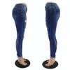 Jeans pour femmes 2024 Automne Fashion Ripped for Women Stretch Stretch Irregular Denim Pantal