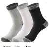 Herrstrumpor plus storlek 38-45 Vintermän Bomull Black Leisure Business Long Walking Running Vandring Thermal 6Pair 3Pairs/Lot