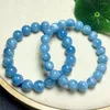 Braccialetti Link Bracciale blu naturale Bracciale Donne Fashion Healing Crystal Round Beads Lovers Strand Jewelry Gift 1pcs 7/10/12mm