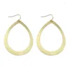 Stud Earrings Zinc Alloy Cutout Large Teardrop ZWPON Autumn Winter Fashion Jewelry Textured Oval Statement Wholesale