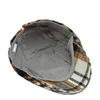 BERETS 2024 COTTON PLAID PRINT SBOY CAPS FLAT PEAKED CAP 남성 및 여성 화가 베레모 모자 139