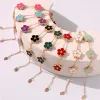 Stränge Huanzhi Buntes Schmetterling Blumen Herz Armband für Frauen Mädchen Linkkette Einstellbare doppelseitige Party Charme Schmuck Großhandel Großhandel