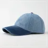 Bollmössor Vintage Color Matching Baseball Cap Spring och Summer Outdoor Sunscreen Versatile Show Face Face Small Denim Hats For Men Women