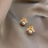 Boucles d'oreilles étalon 1 paire mode miel abeille perle femme simplicité exquise élégant midi anniversaire bijoux