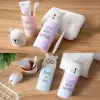 Heads Wash Cup Travel Portable Cartoon Bear Couple Toothbrush Organizer Mouth Cup Tooth Brush Storage Box Bathroom Organizer