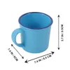 Vinglas 2 datorer Melamine Vintage Retro Big Tea Mugs Imitation Emamel Cups (diverse färg)