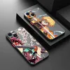 Téléphone portable Bumpers Japonais Anime Demon Slayer pour iPhone 15 14 13 12 MINI 11 XS XR X 8 7 PRO MAX PLU