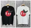 Rhude Shirt Designer Tshirt Mens T-shirt Graphic Tee Tshirt vêtements avant et arrière Coupages à manches courtes imprimées High Street With Models Simple Letter Vintage