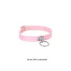 Halsband rosa sexiga trendiga rock gotiska krage halsband smycken gotiska läder hjärta nitar harajuku punk choker halsband för kvinnor gåva