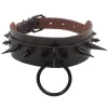 Collane gioielli gotici punk punk goth girocollo collane da donna collare rivettatore black black in pelle in pelle cuoio collana chocker halloween regali