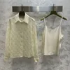 Women's Blouses & Shirts Designer autumn and winter two-piece T-shirt set with Korean style trend slimming sexy foreign style sun protection and breathability JYB5