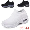 Casual Shoes Ladies Sneakers Mesh Round Shap Air Cushion Color Matching Breattable Non Slip Women Plat Large Size