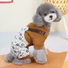 Parkas Luxury Jumpsuit Jacket för små hundar chihuahua vinter varma husdjur overaller valp medium 3xl corgi fransk bulldog kläder tillbehör
