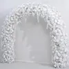 Flores decorativas Luxo Faux White Rose Hydrangea Arch Festas de casamento Decoração Arranjo de flores com acessórios de eventos de quadro