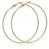 Kolczyki Ekustyee Big Circle Hoop kolczyki dla kobiet biżuteria metalowa modna retro duże okrągłe koła kolczyki