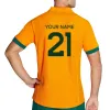 Rugby 2022 Australien Hem Rugby Jersey Shirt 2022/23 Australien Wallabies Home Gold Rugby Training Jersey Size S5XL