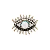 Broschen 2024 Vintage Shiny Freshwater Bead Devil's Eye Brosche Mode und elegantes Mantel -Pin -Kragen Accessoires Geschenk