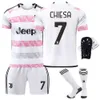 Soccer Men's 2324 Juventus nr 9 Hovic 7 Chiesa, 22 Di Maria, 10 Pogba Jersey