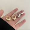 Ohrringe Jwer Kupfermetall -Hoop -Ohrringe für Frauen Einfaches Design exquisite junge Mädchen Geschenk Hochzeitszubehör Schöner Schmuck