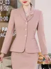 Abiti da lavoro Yitimuceng Slim 2 pezzi Set Office Wear Women 2024 Fashion Pearls Single Blazer Blazer Elegante Abito da serbatoio Cancelli Abiti di abiti senza maniche