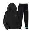 Twee stukken tracksuits voor heren en dames Outfit High Neck Hoodies Sweatshirt broek