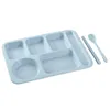 Plates Dinner Divided Control 5 Compartments Tray Tableware Dish Diet Plate Kitchen Parts