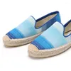 Casual Shoes Spring And Autumn Espadrille Comfortable Color Thick-soled Canvas Woven Round Toe Large Size Flat Women's