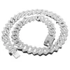 15mm Buckle Diamond Full Cuban Chain Necklace with Premium Hip Hop Mens Accessories