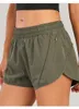 lu-33 Loose Yoga Hotty Hot Shorts Pocket Quick Dry Gym Sports Shorts Drawstring Elastic Waist Brethable Gym Pants Summer Dresses