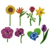 Dekoratif Çiçekler 8 PCS Çiçek Modeli Sahte Dış Mekan Bitkileri ŞEKİL SÜRÜMÜ TOY ODA KİT MASA DEVİSİ Mini Sızım Pvc Süsler Manzara