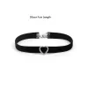 Halsband koreanska mode svart läder sammet choker halsband punk gotiska smycken chockers vintage goth halsband för kvinnliga gåvor collier