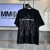 Designer maisons margiela mm6 t-shirt mens lettres t-shirts numéro broderie t-shirt hommes tshirt printemps d'été pour chemises féminines