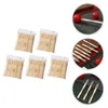 Ensembles de vaisselle en bûche de fourche à fruits jetables Color dessert Stick Natural Bamboo Table Vérification en bois Flétware à deux dents
