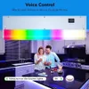 LED intelligente sous l'éclairage de l'armoire Kit câblé - Lights Dimmables RVB blancs réglables pour la cuisine, Alexa Google App Control, télécommande incluse