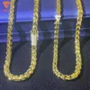 Senaste lyxdesign Fashion Jewelry Necklace 6mm Cuban Link Chain S925 Sliver Silver Bling High Quality Hip Hop Cuban Chain