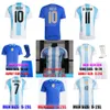 アルゼンチンフットボールジャージー3スターメシス24 25ファンプレーヤーエディションMac Allister Dybala dybala dybala Maria Martinez de Paul Maradona Kids Kit Men Womens Shird