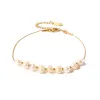 Strands Wild Free Free Trendy Stainless Aço Irregular Pearl Bracelet para mulheres Vintage Vintage Presente de jóias de ouro à prova d'água elegante