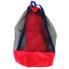 DrawString Organizer Sports Mesh Bag Portable Kids Clothes Handdukar Sand Toy Storage Stora kapacitet Ryggsäck Net utomhusbarn